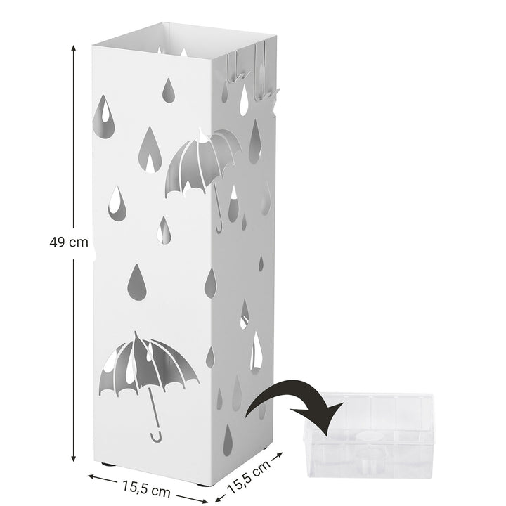 White Metal Umbrella Stand