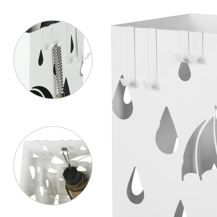 White Metal Umbrella Stand
