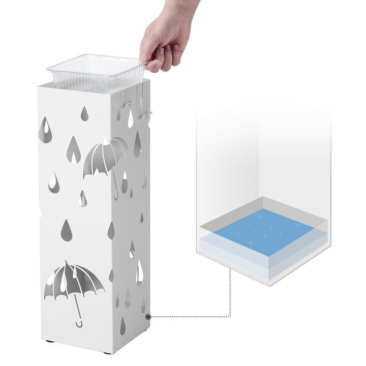 White Metal Umbrella Stand