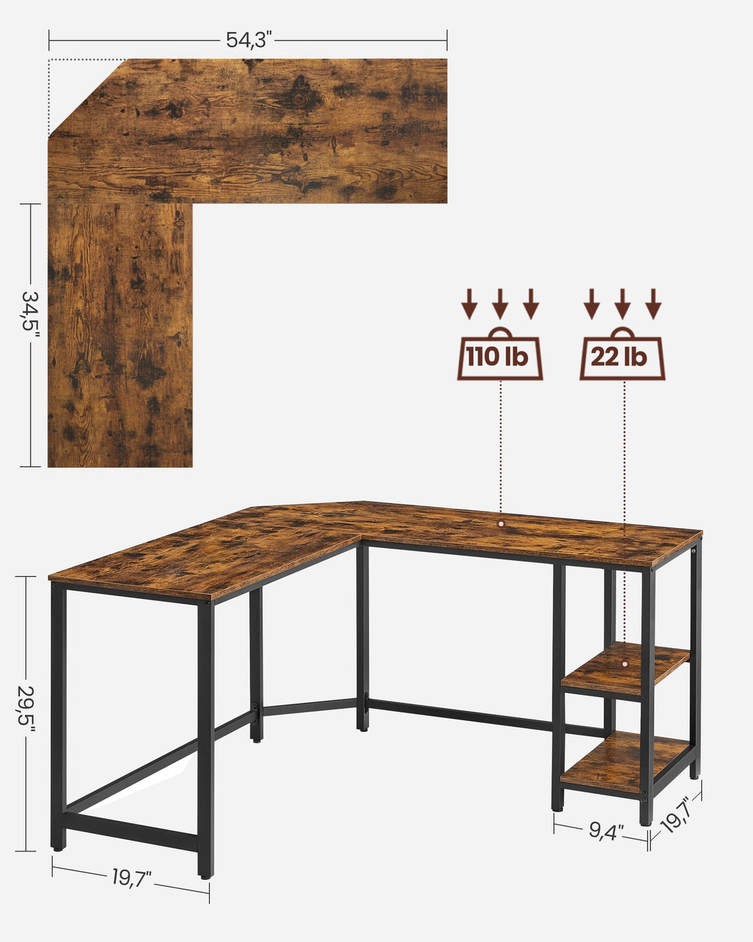 L-Shaped Computer Desk