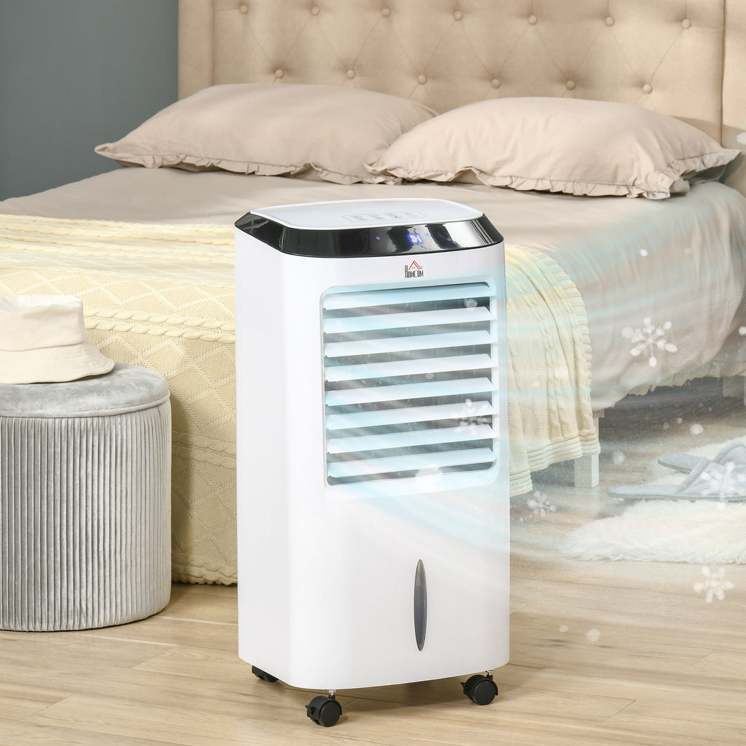 Portable Air Cooler, Evaporative Anion Ice Cooling Fan Water Conditioner Humidifier Unit w/3 Speed, Remote Controller, Timer for Home Bedroom