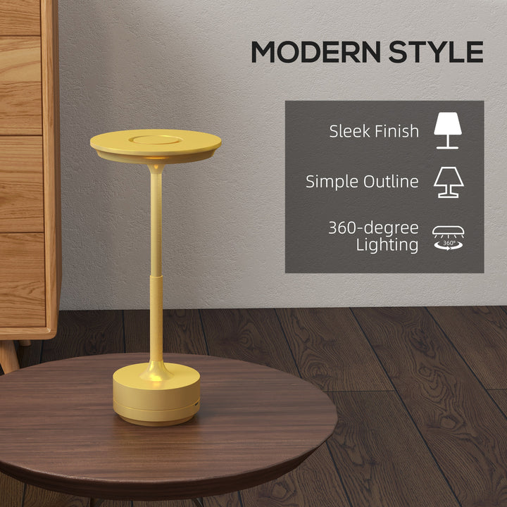 Cordless Table Lamp, Touch LED Desk Lamp with 4000mAh Rechargeable Battery, Gold Tone