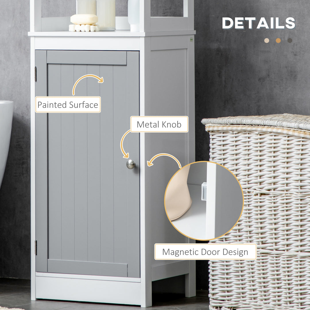 Kleankin Slimline Bathroom Storage Cabinet, Free Standing Tallboy Unit for Bathroom, Living Room, Kitchen,Multi-Purpose Storage Unit