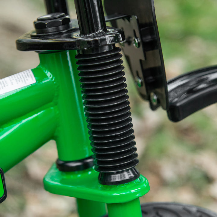 Kids Balance Bike, Steel Frame with Air Filled Tire, Green