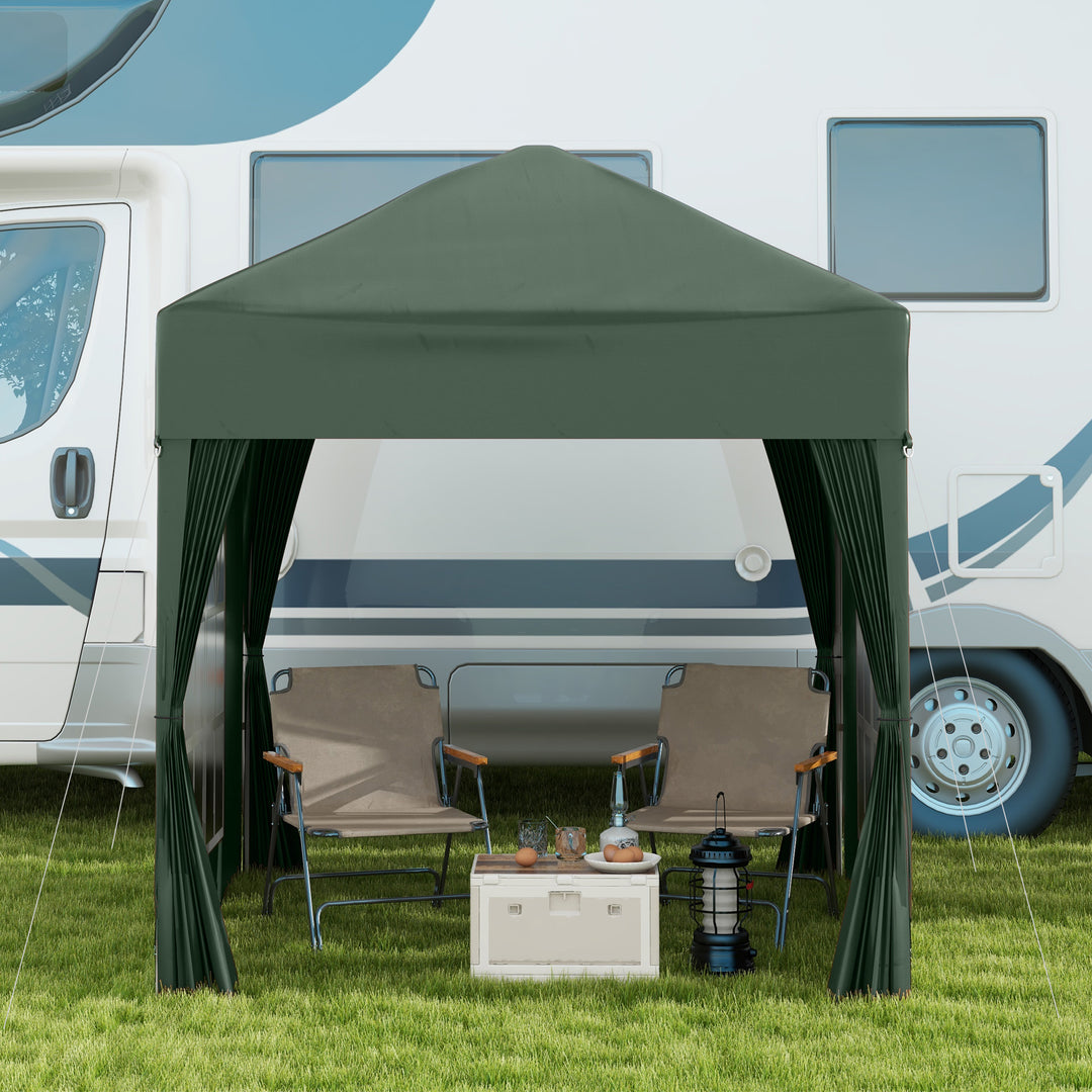 Outsunny Pop Up Gazebo Canopy, size (2 x 2m)-Green