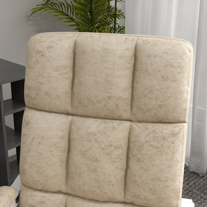 Vinsetto Executive Vibration Massage Office Chair, Microfibre Computer Chair with Armrest, 135° Reclining Back, Beige