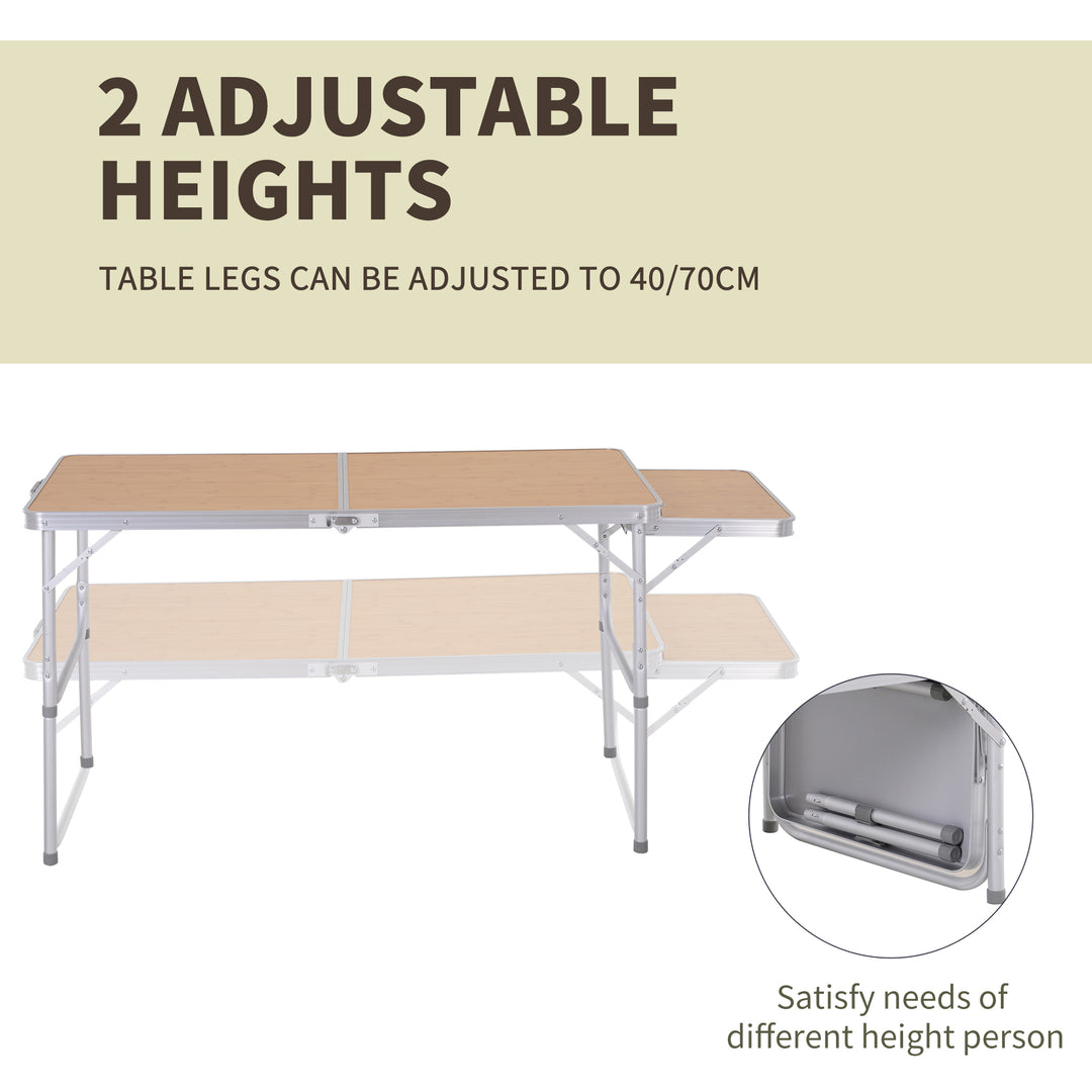 Aluminium MDF-Top 4ft Folding Portable Outdoor Table Silver