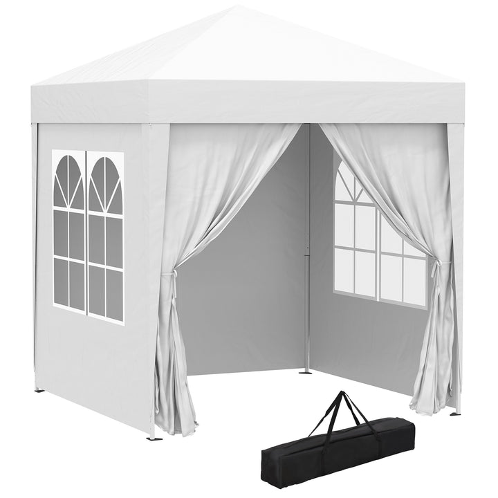 Pop Up Gazebo Canopy Party Tent Wedding Awning -White