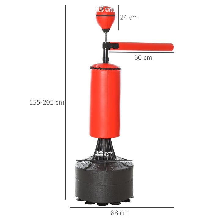 Freestanding Boxing Punch Bag Stand with Rotating Flexible Arm, Speed Ball, Waterable Base by HOMCOM