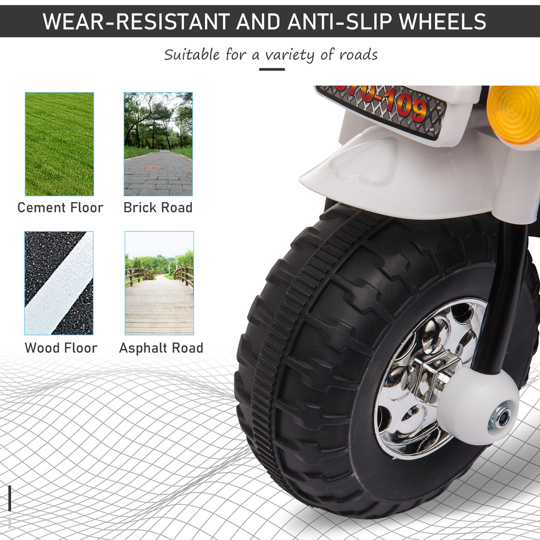 Toddlers Electric PP Motorcycle Ride On Trike White