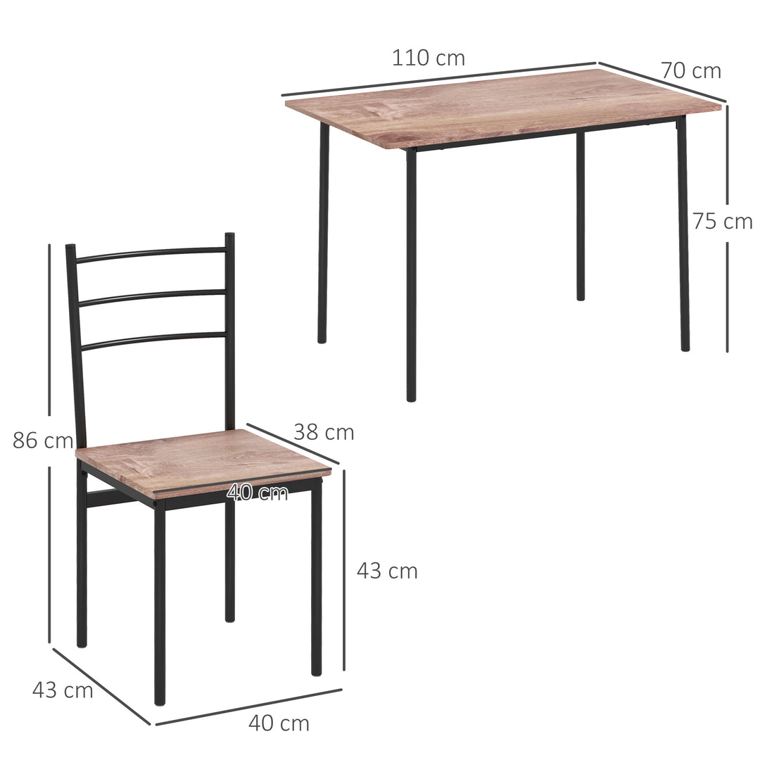 5 Piece Dining Table and Chairs Set 4, Dining Room Sets, Steel Frame Space Saving Table and 4 Chairs for Compact Kitchens