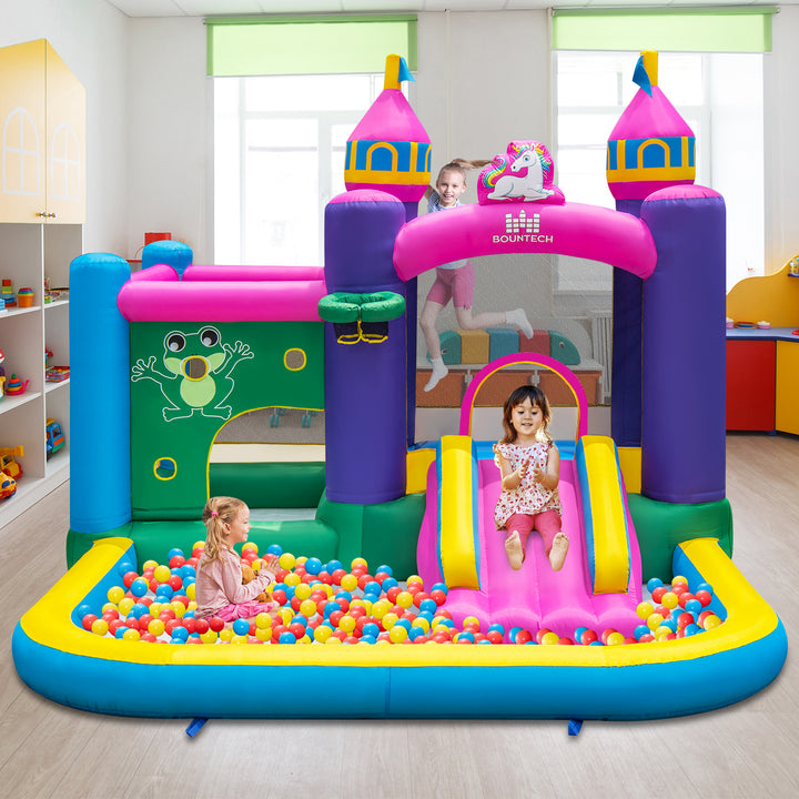 Inflatable Bounce House with Slide and 680W Blower