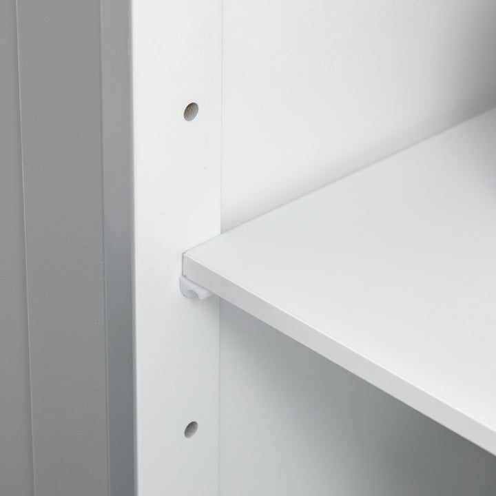 Kleankin Slimline Bathroom Storage Cabinet, Free Standing Tallboy Unit for Bathroom, Living Room, Kitchen,Multi-Purpose Storage Unit