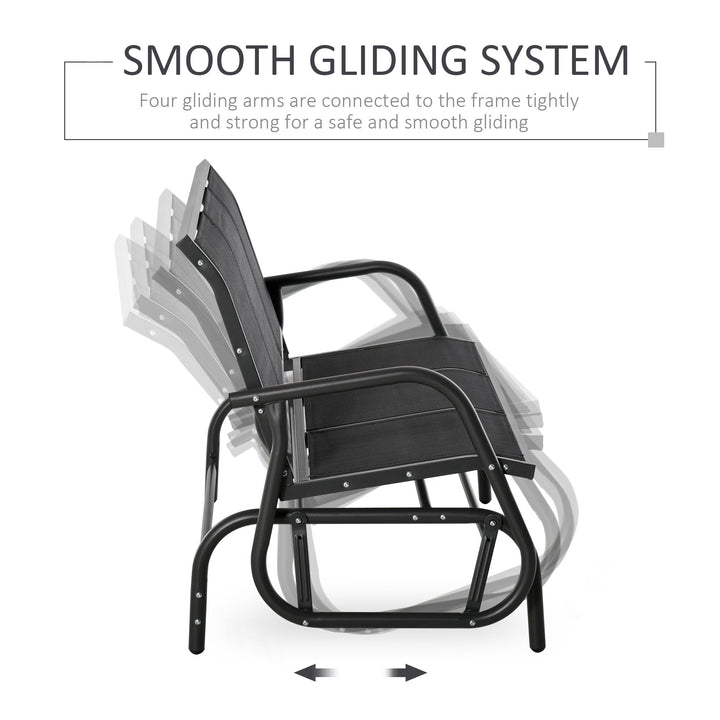 3 Seat Glider Rocking Garden Chair with Metal Frame