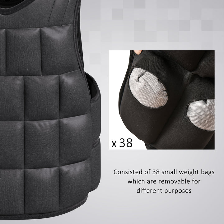 Adjustable Metal Sand Weight Vest Black