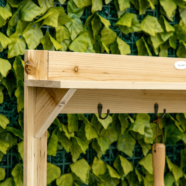 Garden Potting Bench Table, Wooden Workstation Bench - Natural