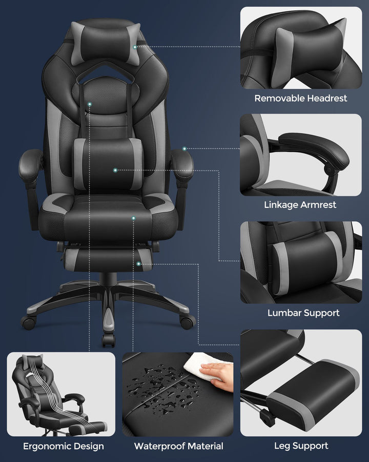 Adjustable Headrest Gaming Chair