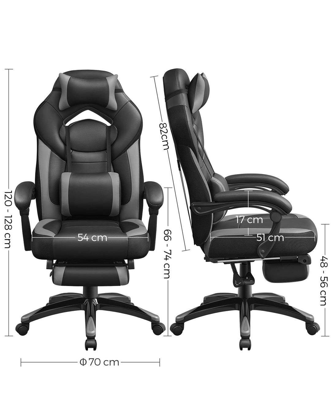 Adjustable Headrest Gaming Chair