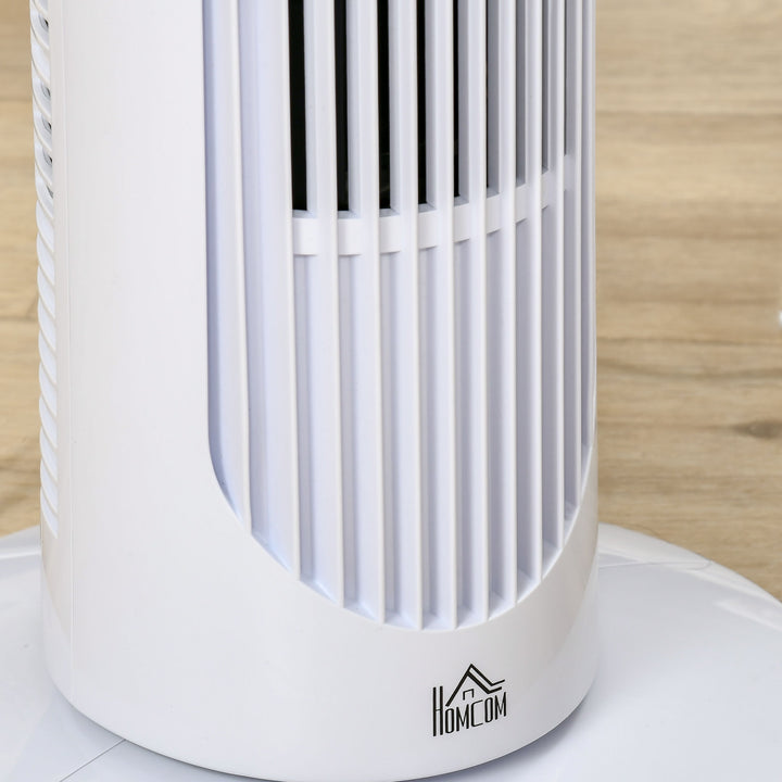 30" Oscillating Tower Fan 3 Speed Mode Ultra Slim Indoor Air Refresher Cooling Machine Noise Reduction - White