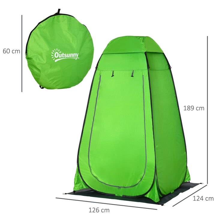 Camping Shower Tent Pop Up Toilet Privacy for Outdoor Changing Dressing Bathing Storage Room Tents, Portable Carrying Bag for Hiking, Green