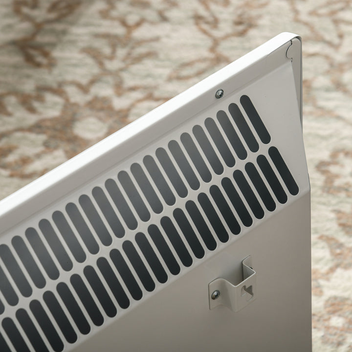 2000W Electric Convector Heater, Freestanding or Wall Mounted, Space Heater with Adjustable Thermostat, Timer, White