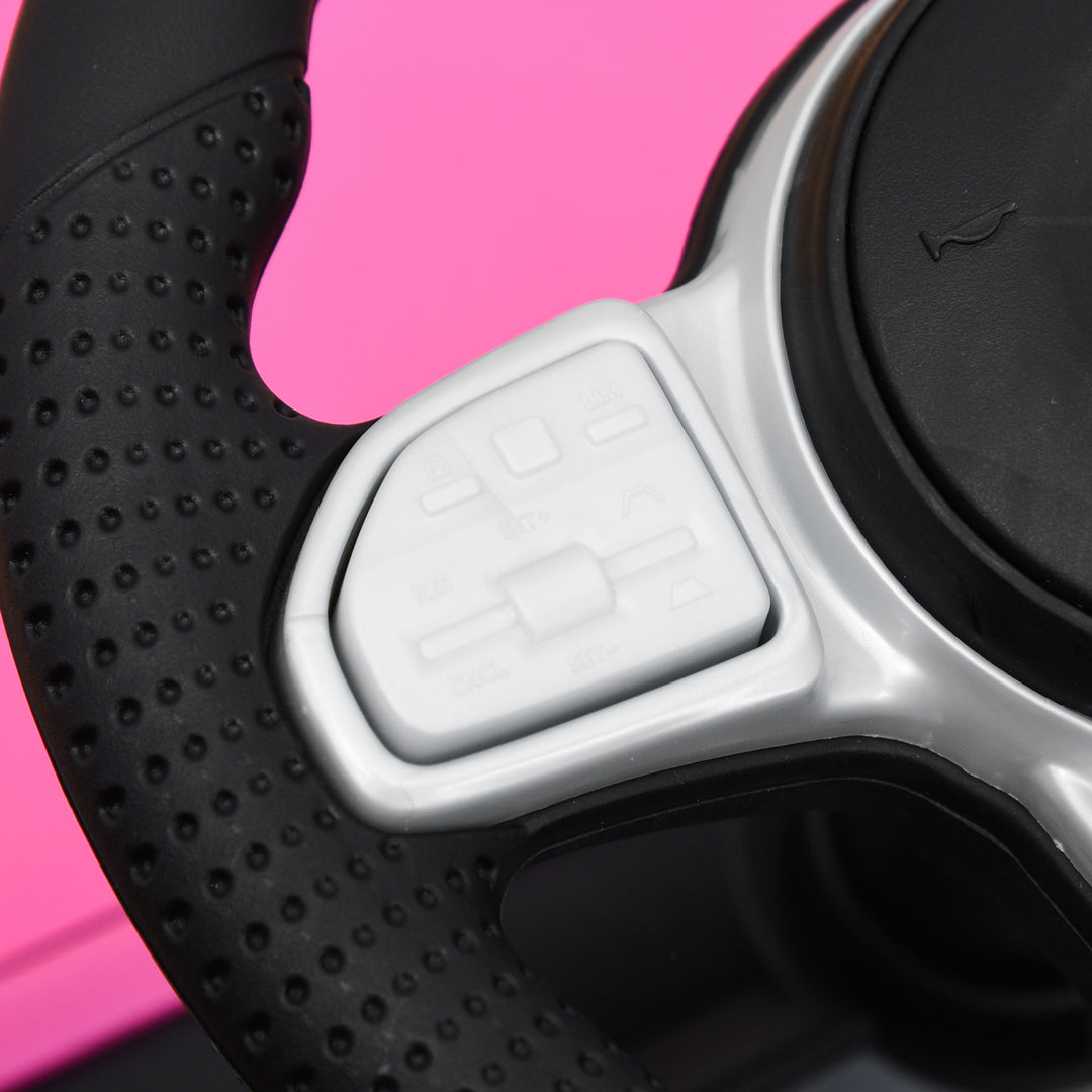 Compatible Baby Push Handle Sliding Car Mercedes-Benz G350 Licensed Foot to Floor Slider w/ Horn Under Seat Storage Pink