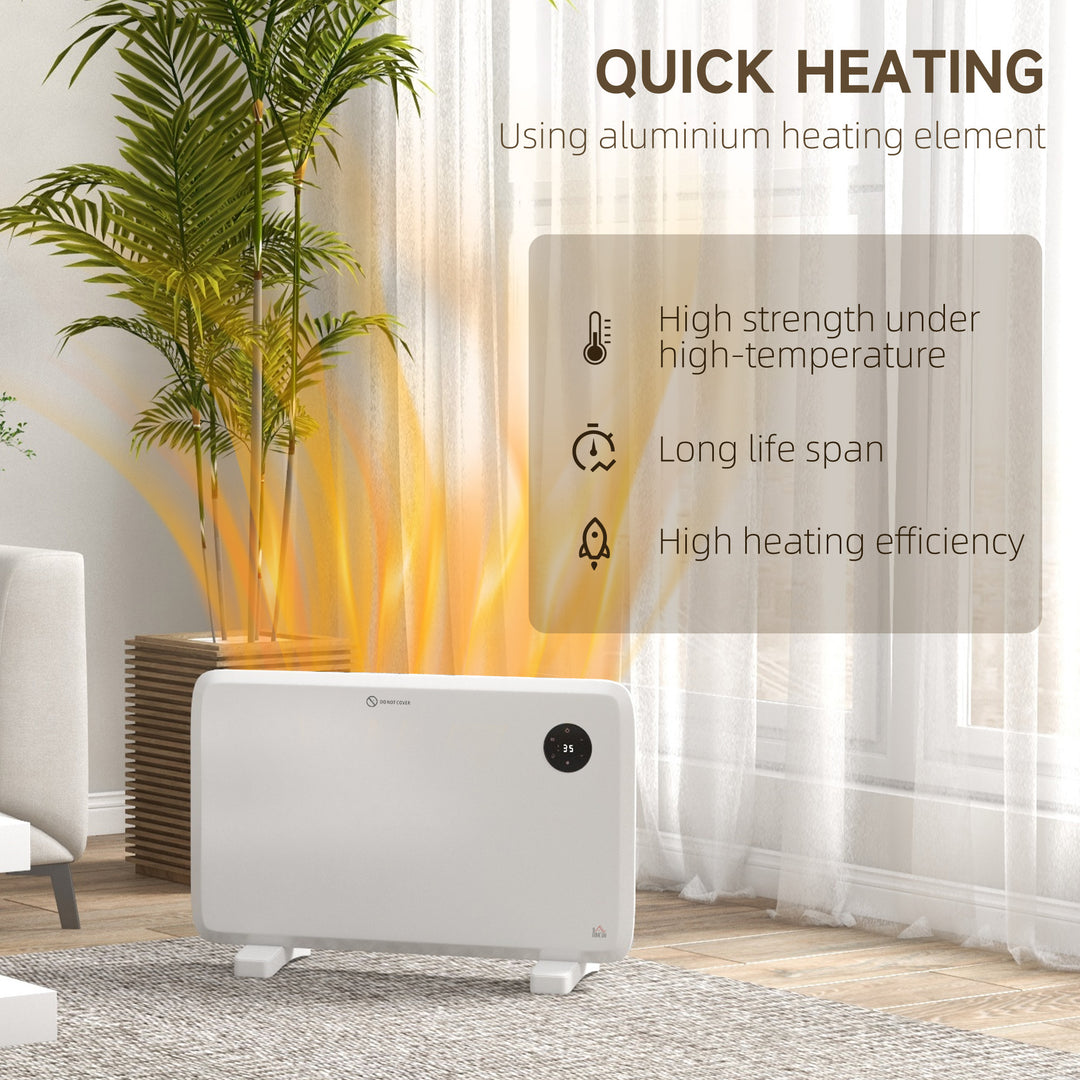 Space Heater, Wall Mounted, Timer, White