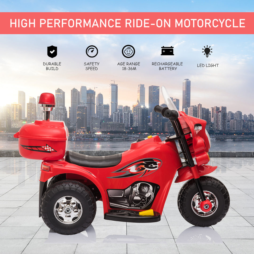 Kids 6V Electric Ride On Motorcycle Toy for 18 - 36 Months Red