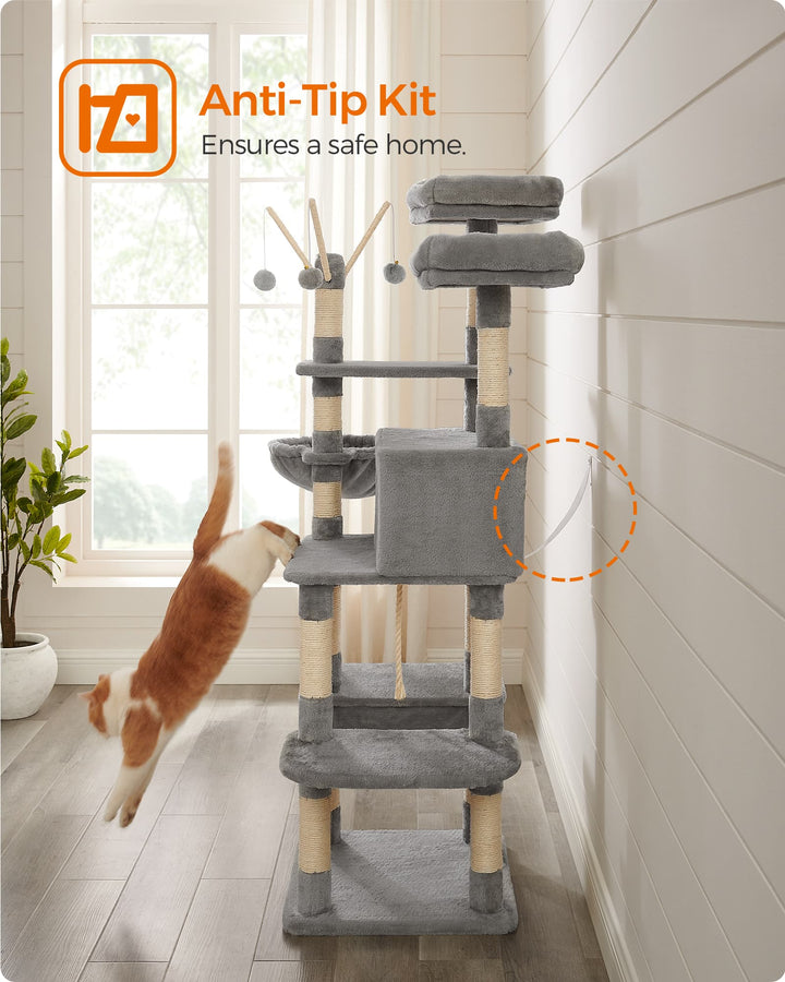 Cat Tree Light Gray