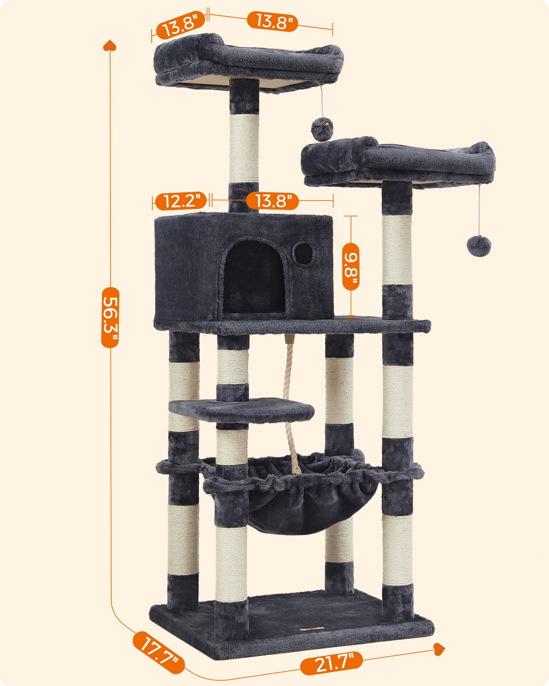 56.3 inches Cat Tree