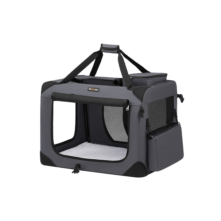 28 Inches Collapsible Soft Dog Crate - Gray
