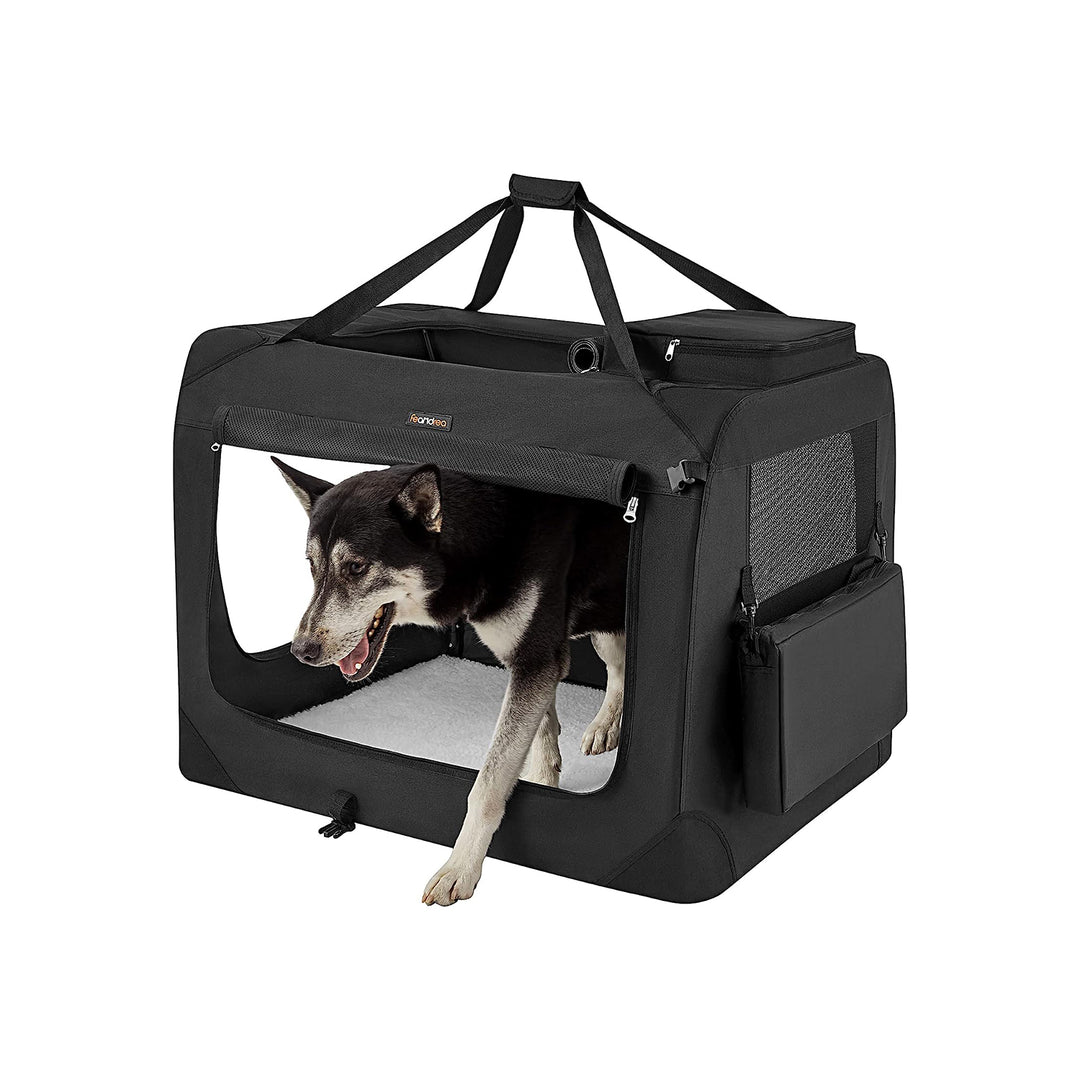36 Inches Collapsible Soft Dog Crate - Black