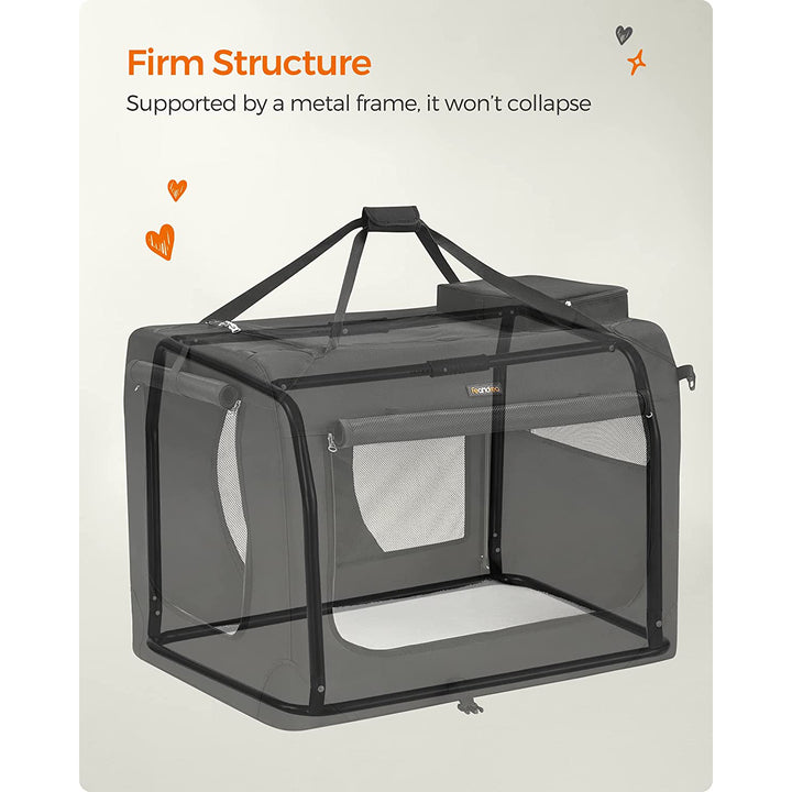 36 Inches Collapsible Soft Dog Crate - Black
