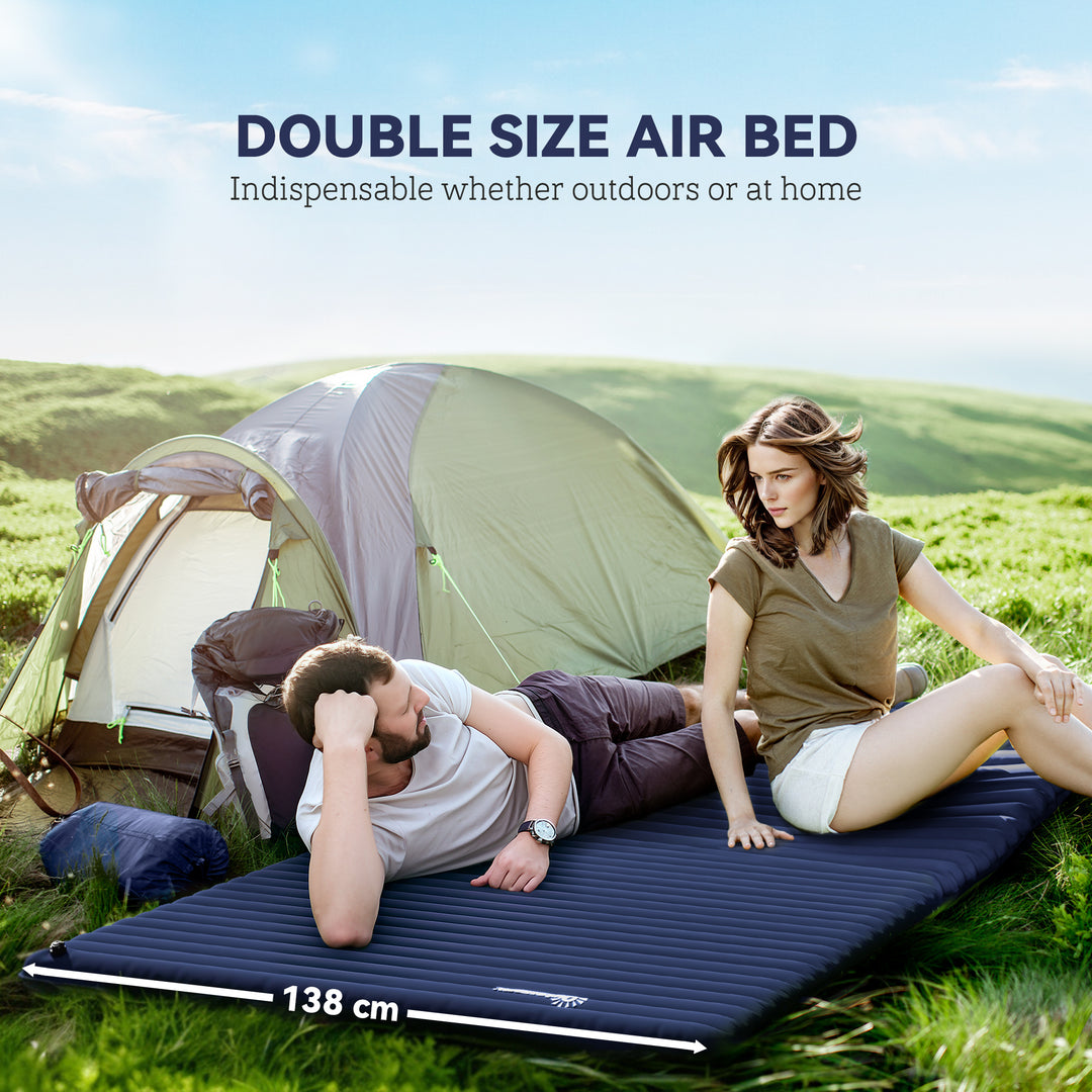 PVC Self-Inflating 2/3Person Camping Sleeping Mattress Green