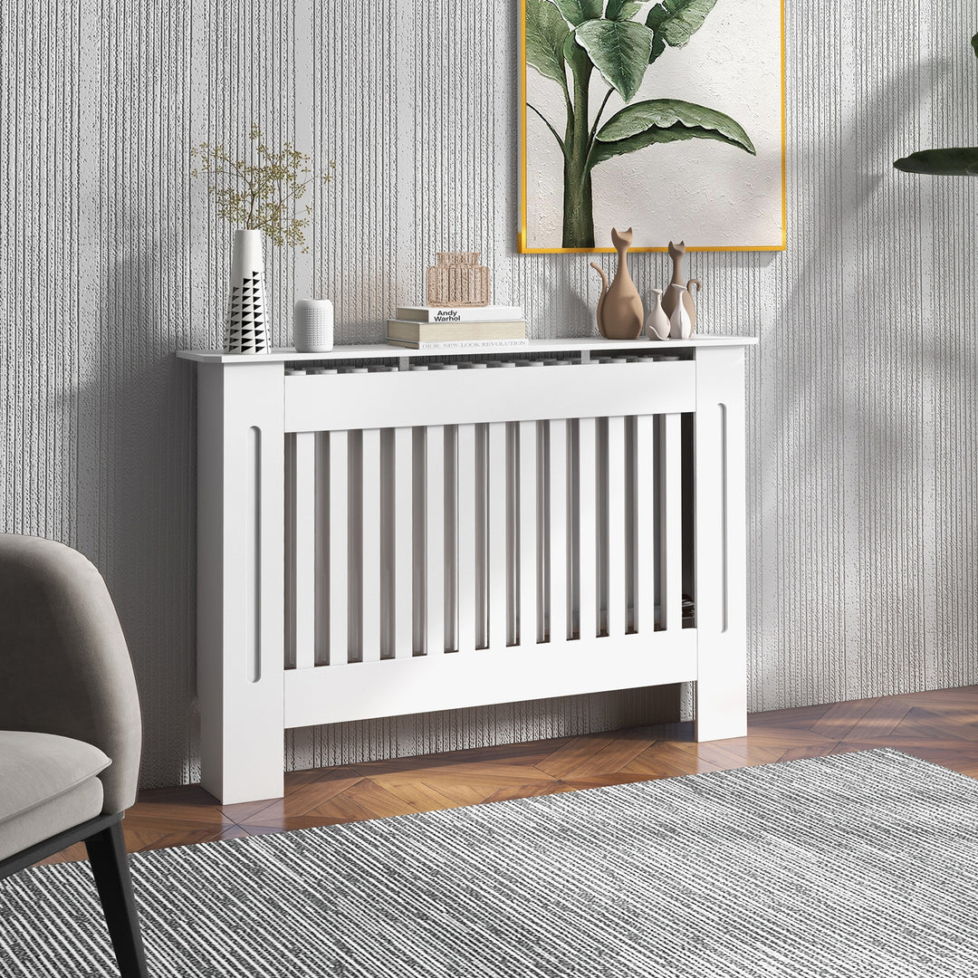 Minimalist Contemporary Radiator Covers MDF Radiator Cover 112x81x19cm White