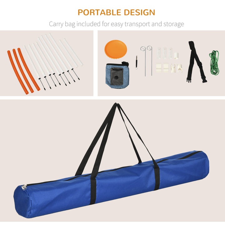 Pet Agility Training Equipment for Dogs with Carry Bag - Multicolour