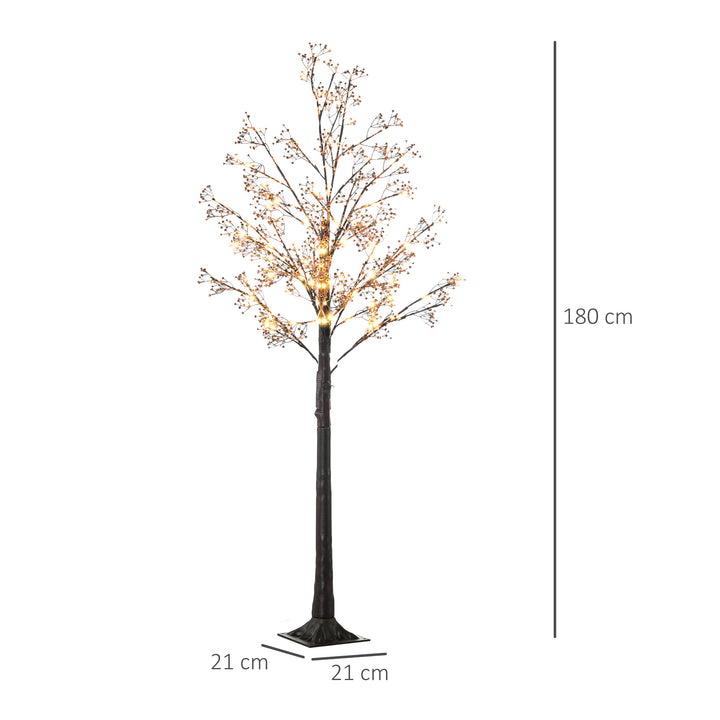 6ft Artificial Gypsophila Blossom Tree Light with 96 Warm White LED Light, Baby Breath Flowers for Home Party Wedding, Indoor and Outdoor Use