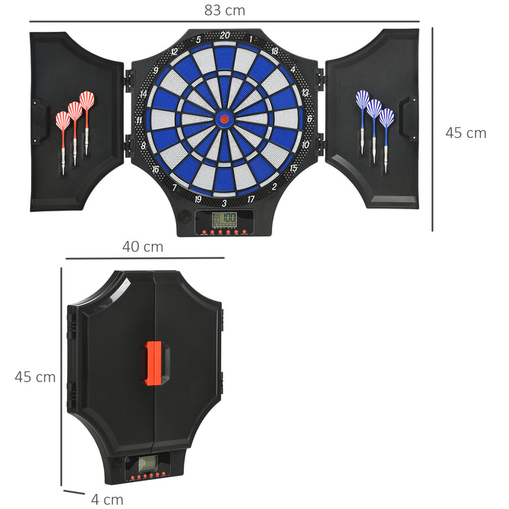 Electronic Dartboard Set with 31 Games for 8 Players, LCD Scoring Indicator