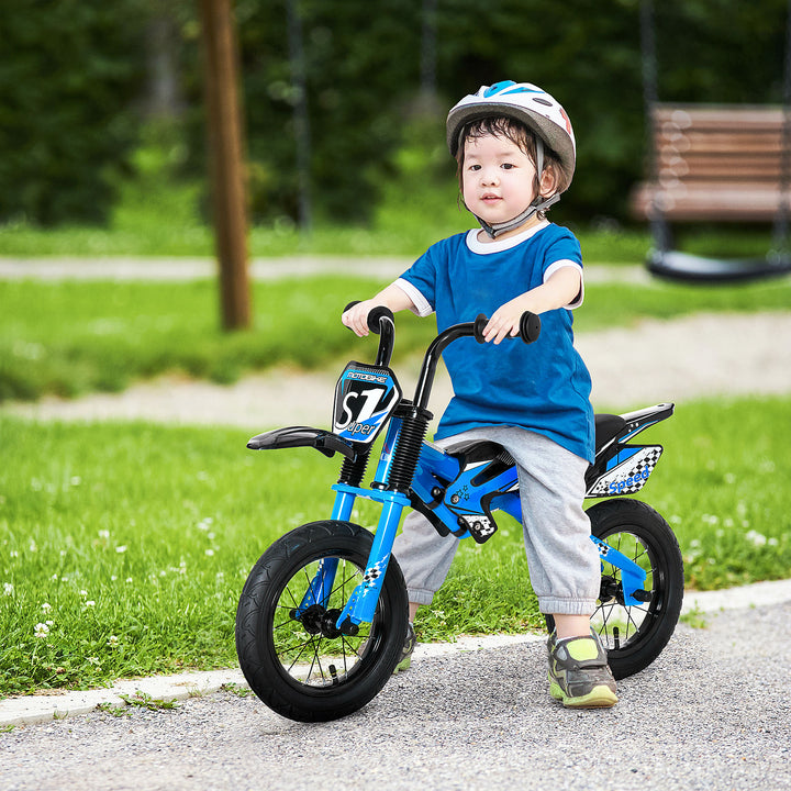 Kids Balance Bike, No Pedal Training Bike- Blue