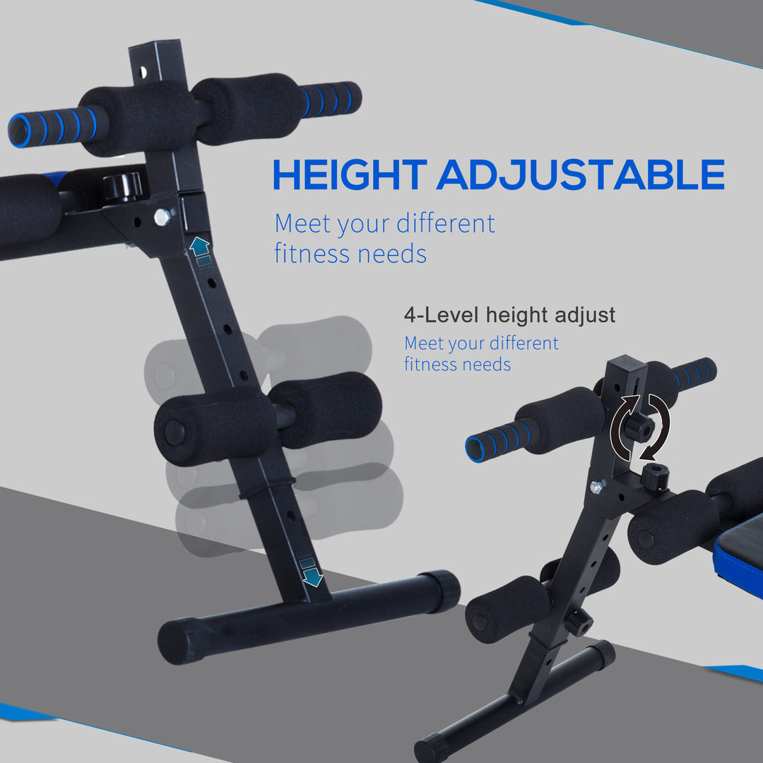 Sit-up Workout Bench, Steel-Black/Blue