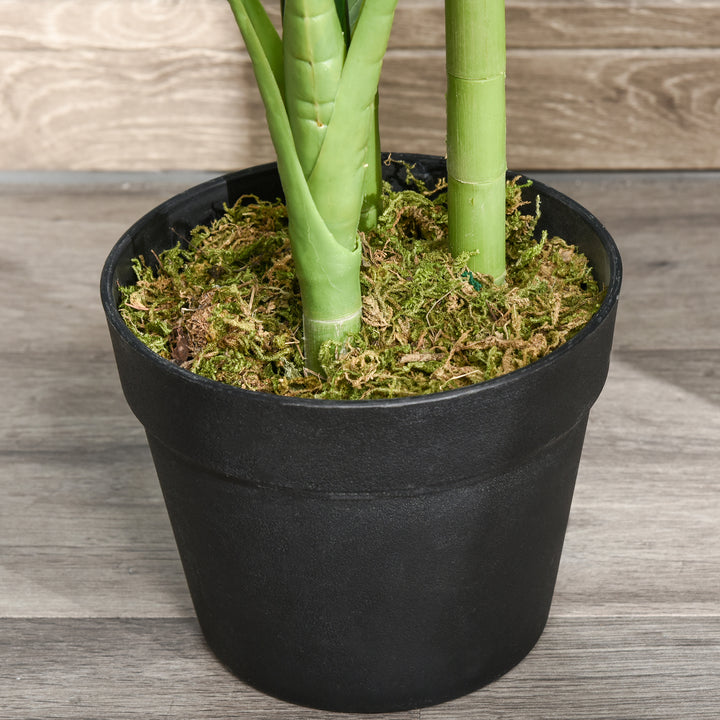 Artificial Monstera Tree with Nursery Pot, Fake Tropical Palm Tree