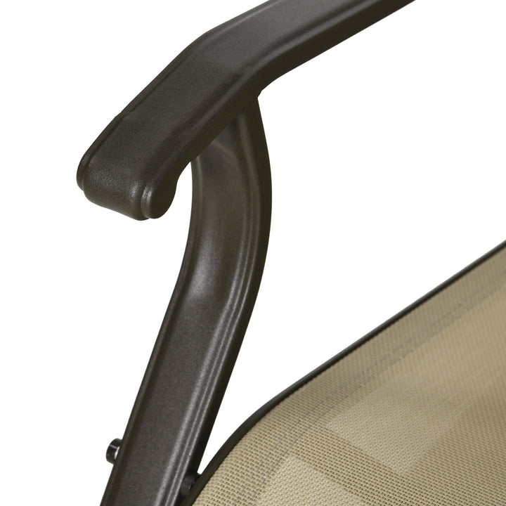 Gliding Chair &amp; Tea Table Set withTempered Glass Tabletop - Khaki