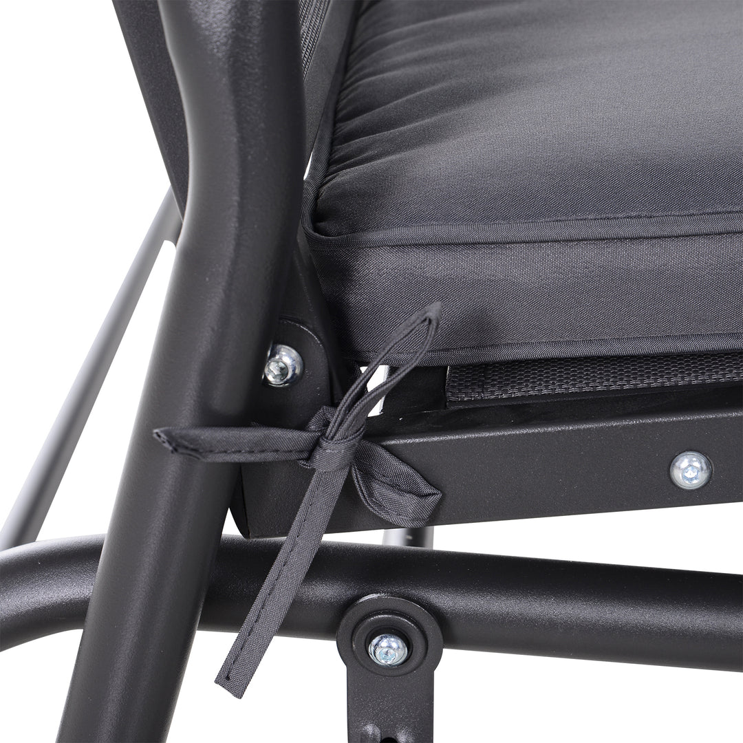 Polyester 2-Seater Swing Chair Replacement Cushion Grey
