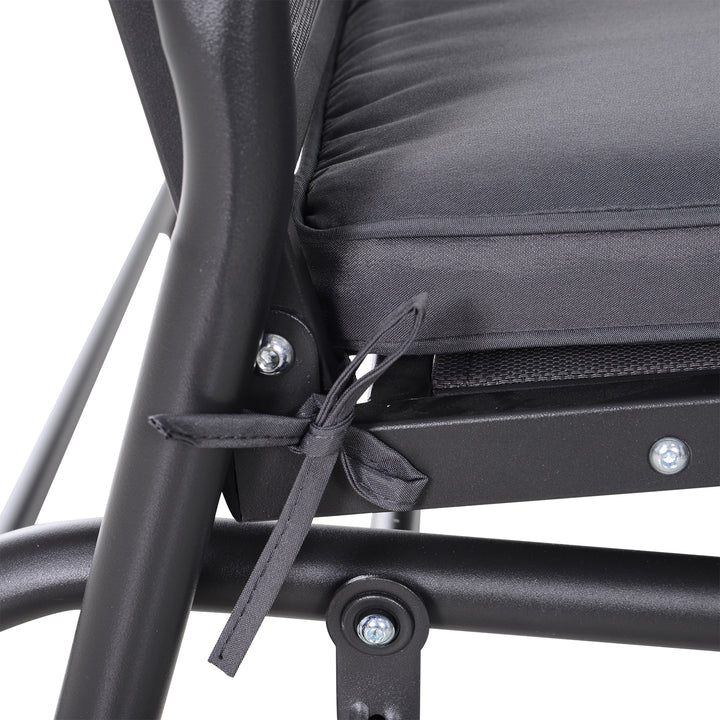Polyester 2-Seater Swing Chair Replacement Cushion Grey