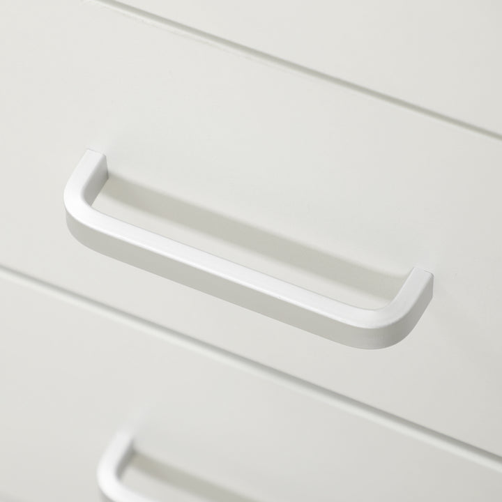 Computer Desk, Home Office Desk with Lockable Drawer, Storage Shelf for Study Bedroom, 110 x 50 x 76 cm, White
