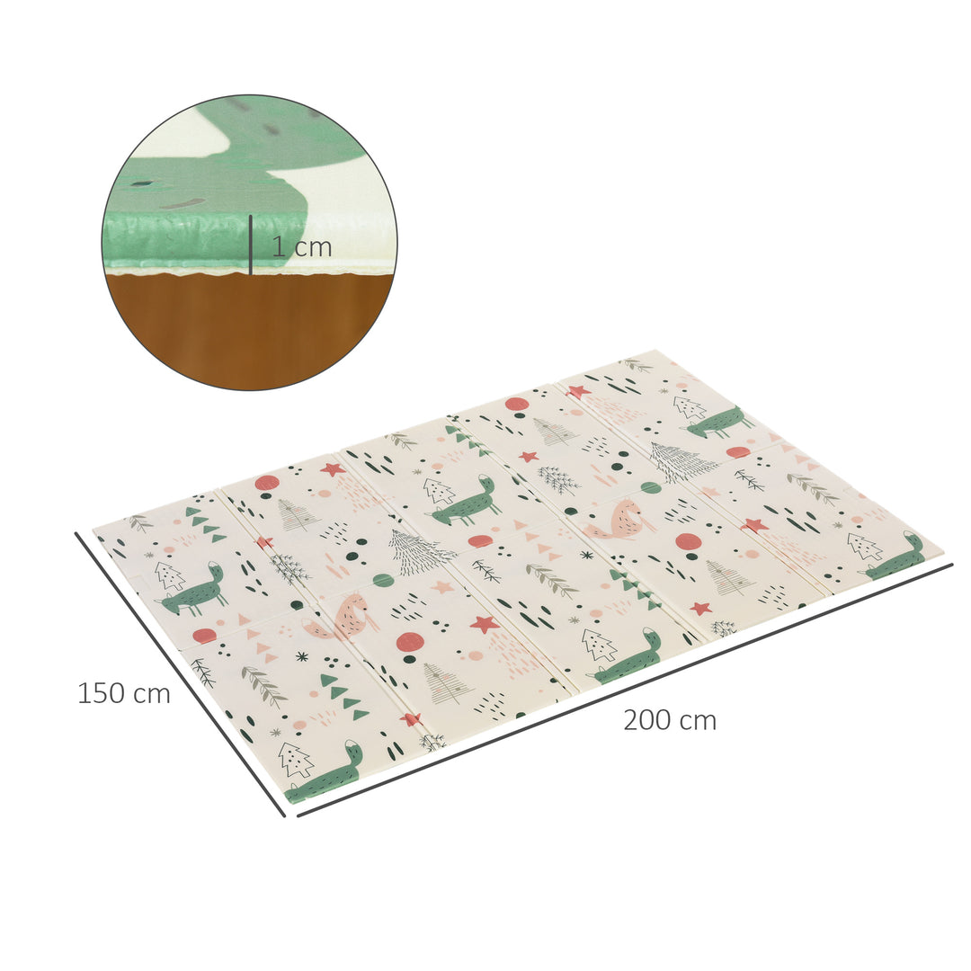 Foldable Kids Foam Mat Reversible Educational XPE Floor Mat Crawling Toddler Playmat Portable Picnic Carpet Exercise Workout Mat