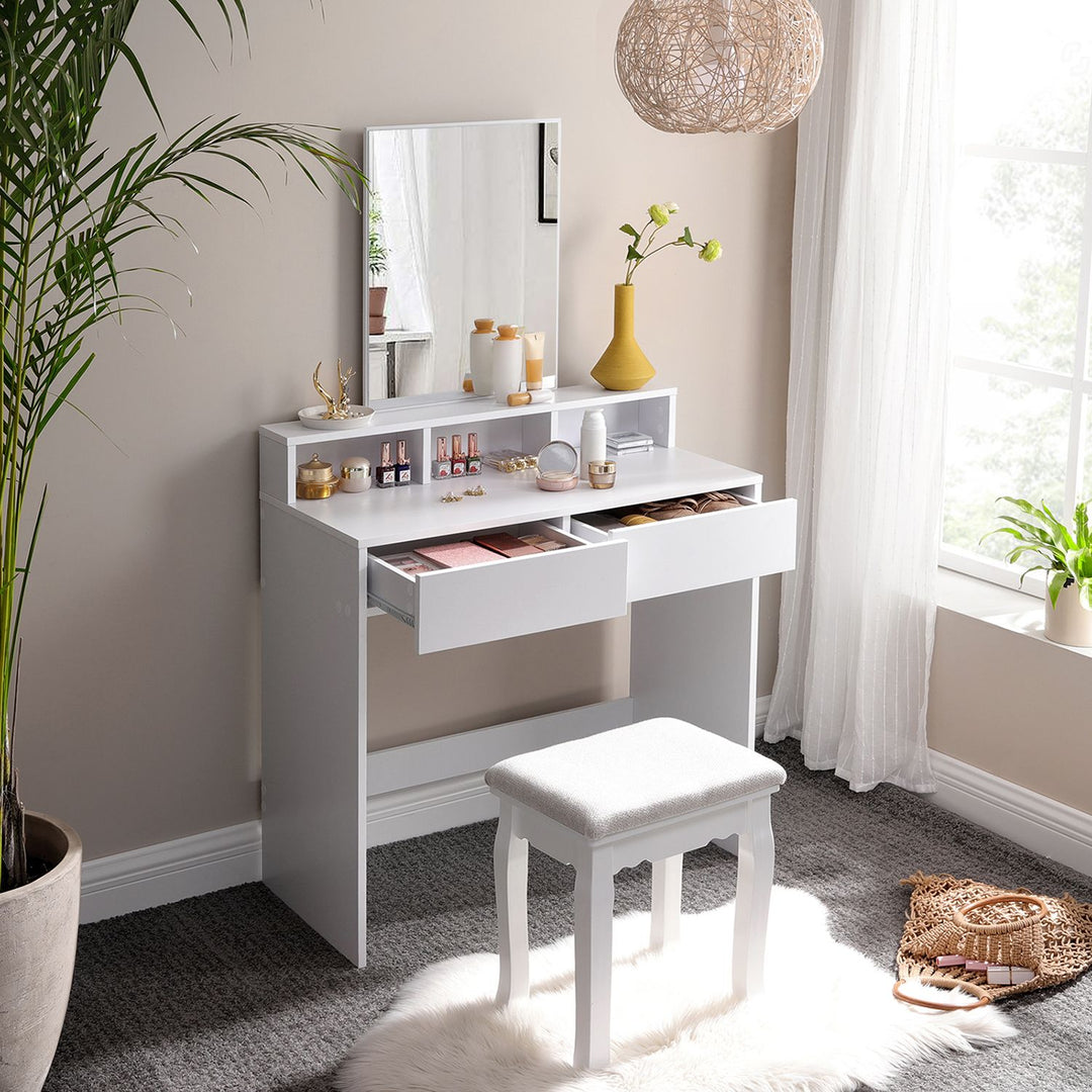 Rectangular Mirror Dressing Table