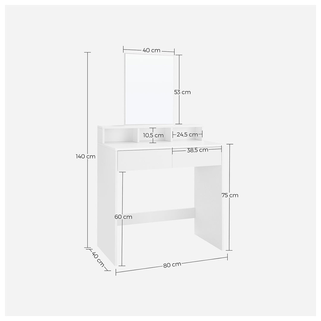 Rectangular Mirror Dressing Table