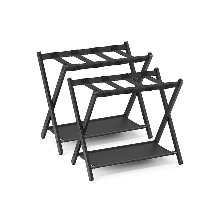 Luggage Racks for Guest Room, Set of 2 - Black
