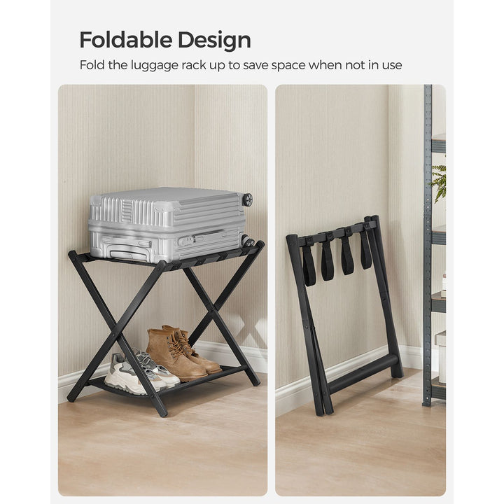 Luggage Racks for Guest Room, Set of 2 - Black